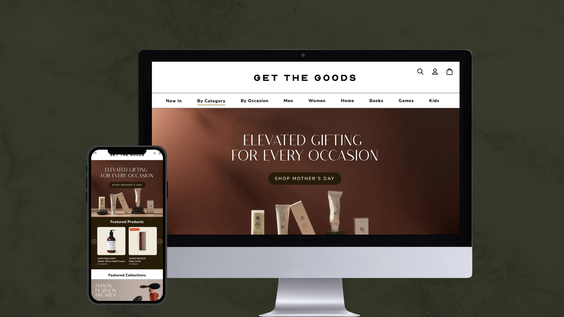 Get The Goods desktop and mobile storefront
