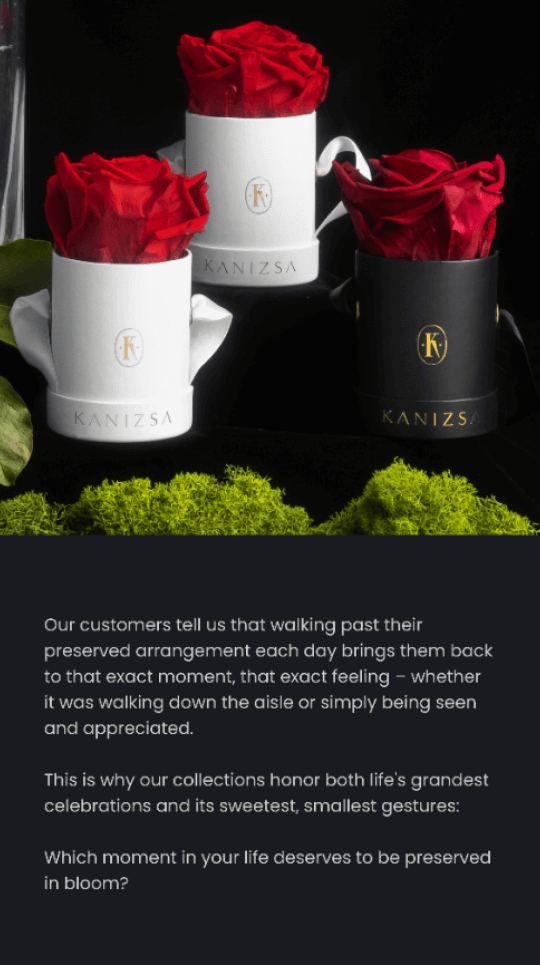 Kanizsa Florals brand story and products