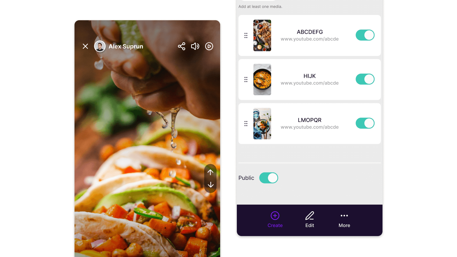 Swipe Flow media viewer