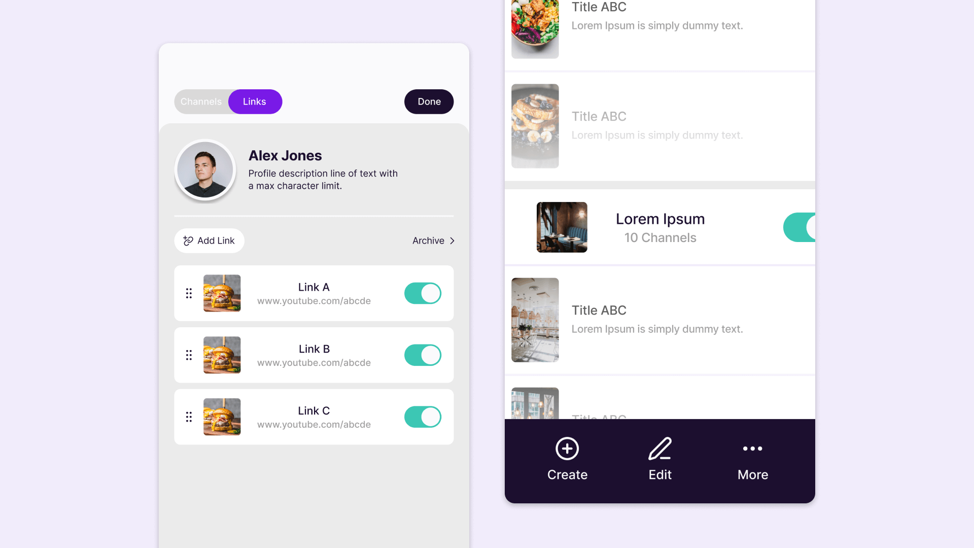 Swipe Flow links and channels management